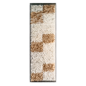 Shale Wall Art – Perspex Case – 40W x 5D x 120H CM Shale Wall Art   Layered paper in tonal blocks forms a bold, geometric contrast, preserved within a perspex case. The Shale Wall Art combines earthy texture with modern structure, making it a refined statement piece.