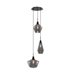 Jorja 3 Light Smoked Pendant Light