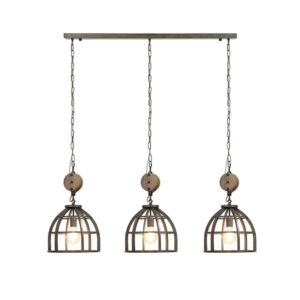 Foundry 3 Light Black Pendant Light