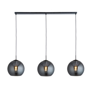 Obsidian 3 Light Smoked Pendant Light