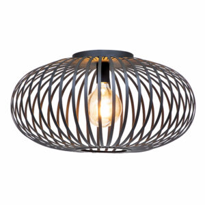 Cylo X 1 Light Black Ceiling Light (Large)