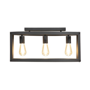 Riviera 3 Light Black Ceiling Light