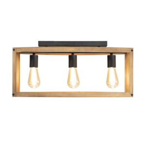 Riviera 3 Light Wooden Ceiling Light