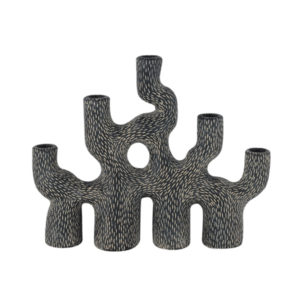 Cactus in Black- 34.5L x 9.5W x 28H cm (Ceramic)