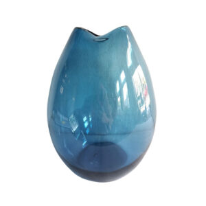 Blue Balloon Vase – 23Ø x 31H CM (Glass)