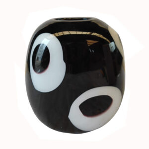 Black Owl Vase Small – 20L x 13.5W x 21H CM (Glass)
